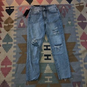 shred over heels distressed jeans